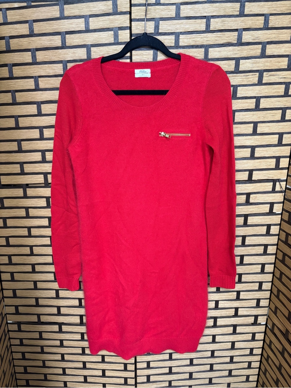Wallace red rabbit hair dress size small